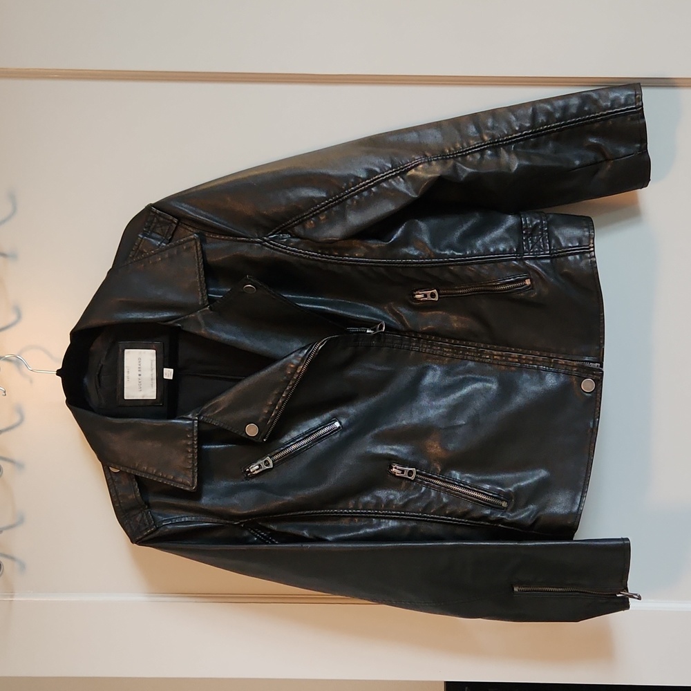 Lucky Brand faux leather motorcycle jacket